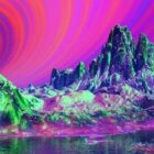 Swirl Mountain Landscape Scene