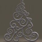 Swirly Christmas Tree Decoration