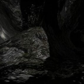 3д модель пещерного ландшафта из камня