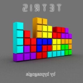 Gioco Tetris Objecc modello 3d