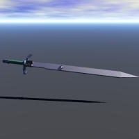 Spill Sword Straight Sword 3d-modell