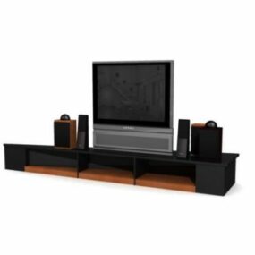 Tv Console Shelf 3d model