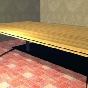 Low Table Wooden Top 3d model