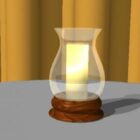 Lámpara de vela con cubierta de vidrio