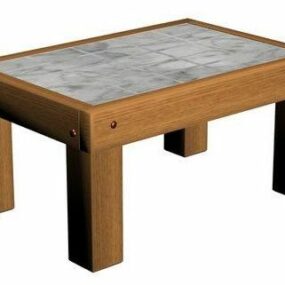 3д модель столовой мебели с деревянным каркасом