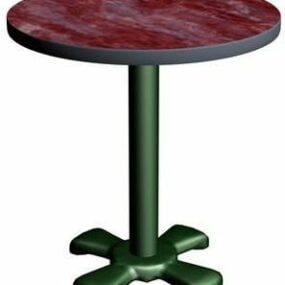 Round Bar Table Furniture 3d model