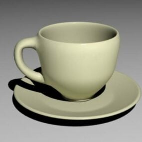 ティーカップ磁器素材3Dモデル
