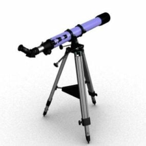 Teleskop naukowy ze stojakiem Model 3D