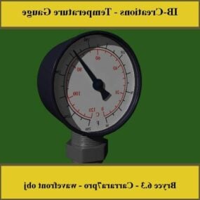 温度計時計3Dモデル