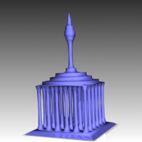 Græsk tempelkoncept 3d-model