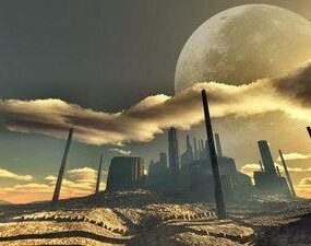 Terrain Alien City 3d model