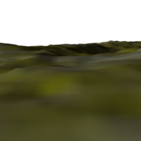 Mountain Terrain With Grass Texture 3d model