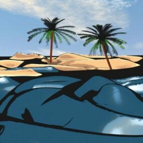 Sea Island tropisch terreinpakket 3D-model