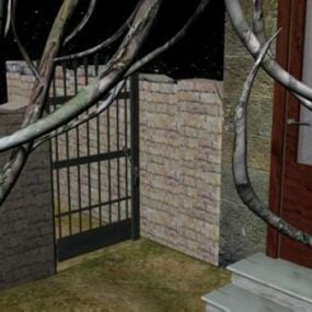 مدل سه بعدی خانه باغ رها شده