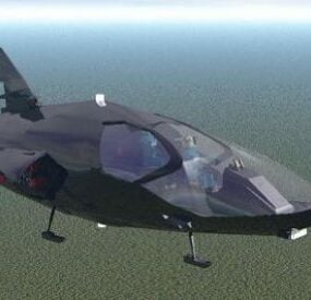 Modello 3d del veicolo spaziale futuristico alieno Blackbird