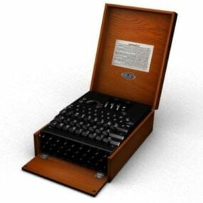 Model 3D zabytkowej maszyny Enigma