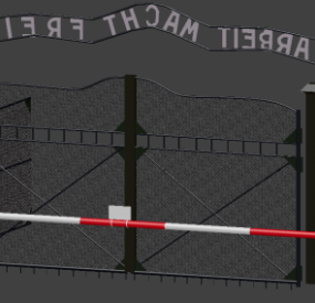 Auschwitz Building Gates 3d-modell
