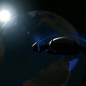 Modelo 3D da nave espacial futurista Stalker