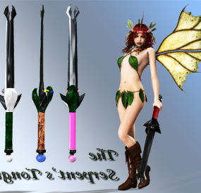 Elf Wing Girl Character דגם תלת מימד