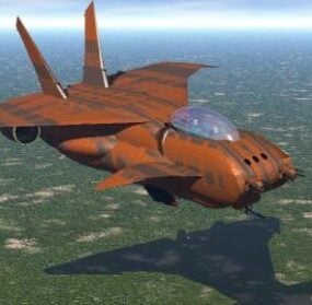 Model 3D statku kosmicznego Scifi Flyer