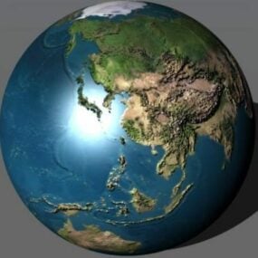 Das 3D-Modell des Planeten Erde