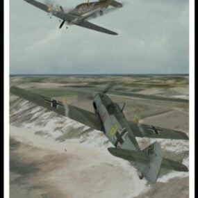 Vintage Savaş Uçağı Henschel Hs123 3D model