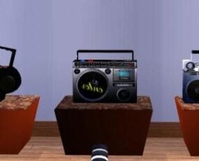 Gadget audio Boombox modèle 3D
