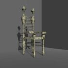 Krzesło Tronowe Rzeźbione Stylu