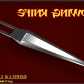 דגם תלת מימד של סכין זריקת נינג'ה