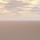 صحراء جوبي مع سماء الغروب