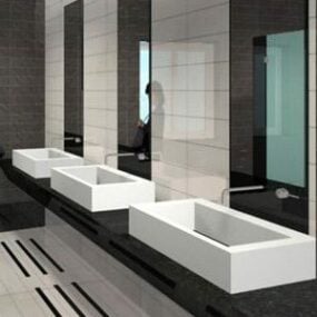 Tuvalet Lavabo ve Tezgahı 3D model