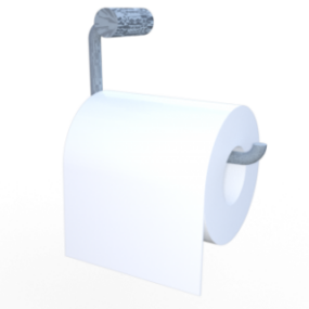 Modello 3d del rotolo di carta igienica