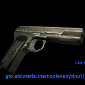 3д модель пистолета-пулемета Токарева