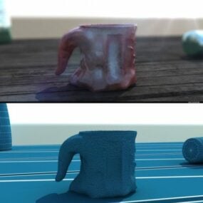 舌マグカップ 3Dモデル