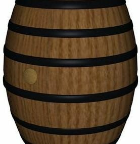 3д модель винной бочки Тонно