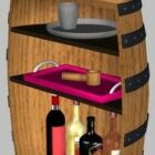 Small Bar Shelf In Barrel