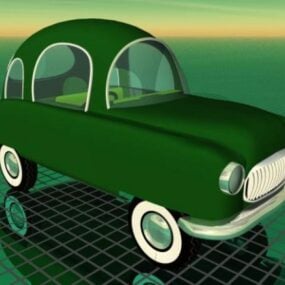 Çizgi Film Araba Eski Model Araba 3D modeli