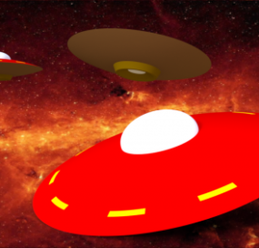 Cartoon Spaceship 3d model