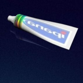 A Toothpaste With Label 3d model