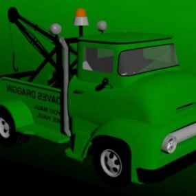 Tow Truck Cartoon Vehicle 3d model