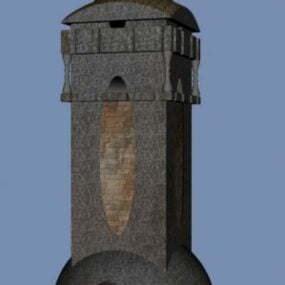 Modelo 3d de la antigua torre de la victoria