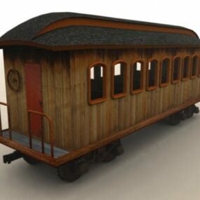 Автомобіль Поїзд Пасажир 3d модель
