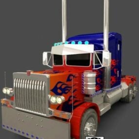 Mô hình 3d xe tải robot biến hình Optimus Prime