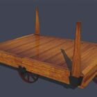 عربة خشب ترولي