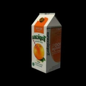 Pudełko na sok pomarańczowy Model 3D
