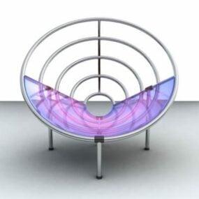 Krzesło barowe Plastikowy kształt tulipana Model 3D