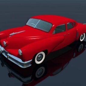 Eski Model Araba Kırmızı Tucker 3D modeli