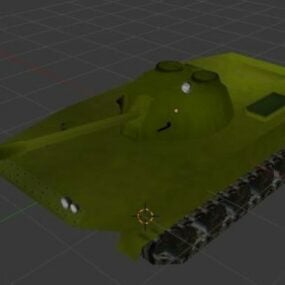 Modelo 3d de tanque militar anfíbio