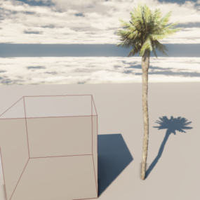 مدل سه بعدی درخت نخل بلند