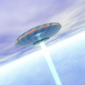 Létající Ufo Transport s mimozemským 3D modelem